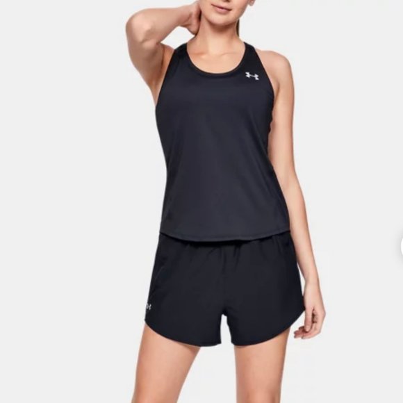 🌹 SALE 🌹 Under Armour Women's Speed Stride Shorts Black Size 1290872 001 - Picture 3 of 5